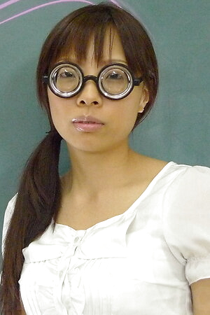 Satsuki Kirioka sucks two cocks so fine and gets cum on her cute face.
