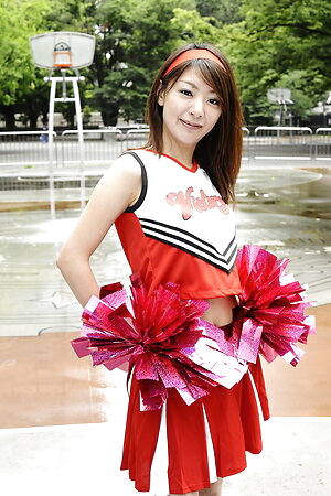 Sexy Tomomi Matsuda is a cute and naughty cheerleader